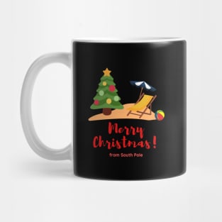 Merry Christmas from South Pole, Australian Summer Christmas Mug